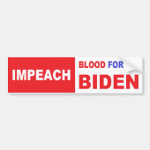 Impeach Blood for oil Biden Autoaufkleber (Vorne)