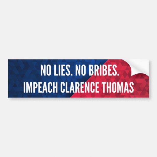 Impeach Clarence Thomas Oberster Gerichtshof Autoaufkleber (Vorne)