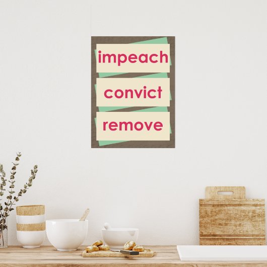 Impeach Convict Remove 1950s Style Poster (Küche)