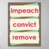 Impeach Convict Remove 1950s Style Poster (Vorne)