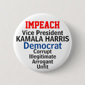 Impeach Democratic VP Harris Button (Vorderseite)