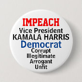 Impeach Democratic VP Harris Button (Vorderseite)