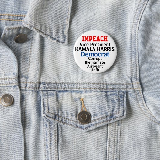 Impeach Democratic VP Harris Button (Beispiel)