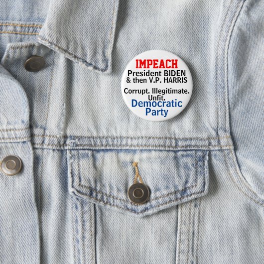 Impeach Democrats Biden Harris Button (Beispiel)