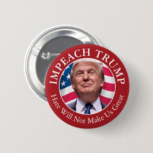 Impeach Donald Trump - Hass wird uns nicht groß ma Button (Vorne & Hinten)