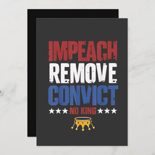 Impeach entfernen verurteilen König 4. Juli Ankündigung (Vorne/Hinten)