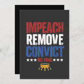 Impeach entfernen verurteilen König 4. Juli Einladung (Vorne/Hinten)