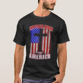 Impeach Joe Biden Impeach 46 Patriotic US Flag T-Shirt (Vorderseite)