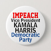 Impeach Kamala Harris Democratic Party Button (Vorderseite)