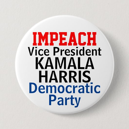 Impeach Kamala Harris Democratic Party Button (Vorderseite)
