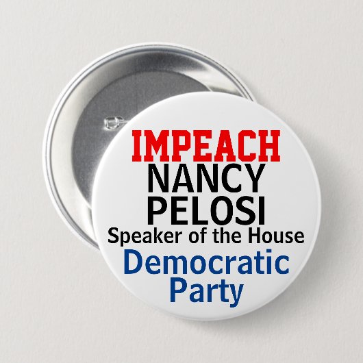 Impeach Lautsprecher des Repräsentantenhauses Pelo Button (Vorne & Hinten)