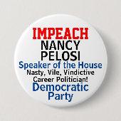 Impeach Lautsprecher Pelosi Blue Demokrat Button (Vorderseite)