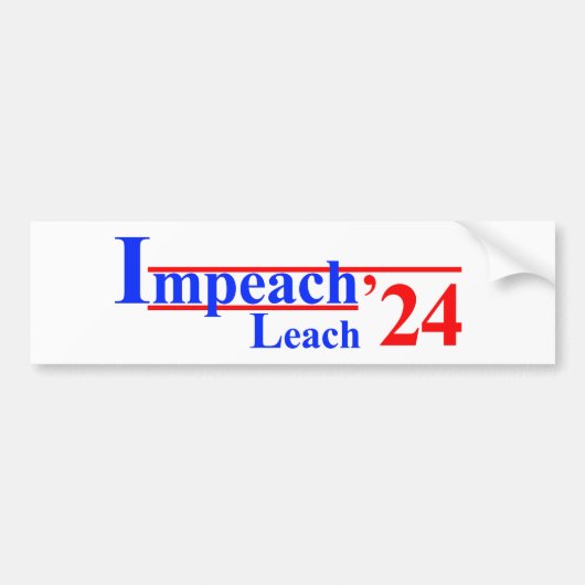 Impeach Leach '24 Autoaufkleber (Vorne)