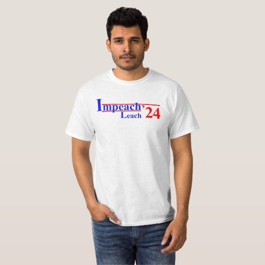Impeach Leach '24 T - Shirt in White (Vorne ganz)