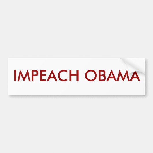 Impeach Obama Autoaufkleber (Vorne)