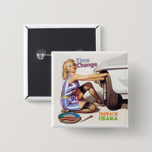 Impeach Obama Button (Vorne & Hinten)