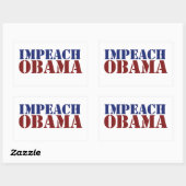 Impeach Obama Rechteckiger Aufkleber (Blatt)