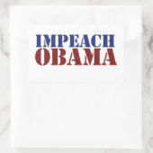 Impeach Obama Rechteckiger Aufkleber (Tasche)
