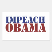 Impeach Obama Rechteckiger Aufkleber (Vorderseite)