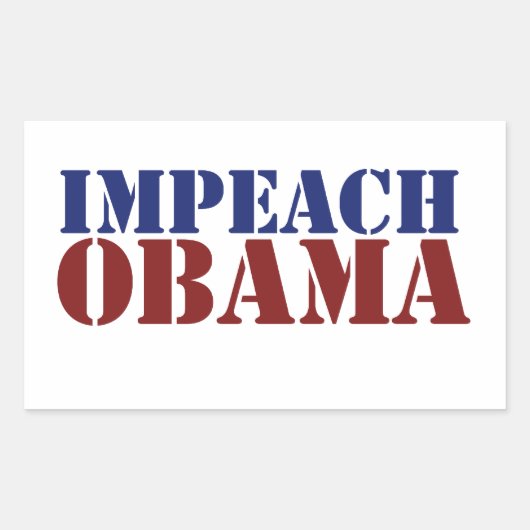 Impeach Obama Rechteckiger Aufkleber (Vorderseite)