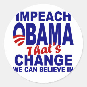 Impeach Obama Runder Aufkleber