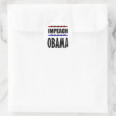 Impeach Obama Runder Aufkleber (Tasche)