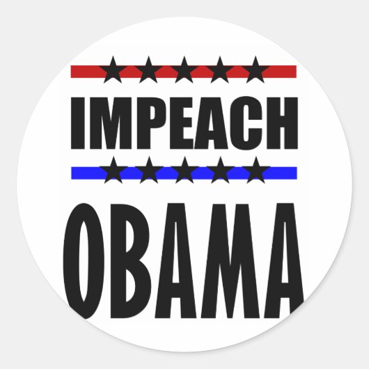 Impeach Obama Runder Aufkleber (Vorderseite)