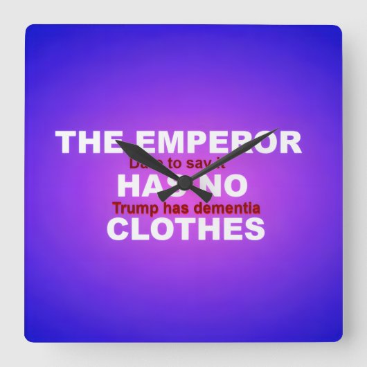 IMPEACH QUADRATISCHE WANDUHR (Vorderseite)