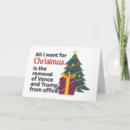 Impeach Remove Vance for Christmas Anti-Trump Gift Feiertagskarte