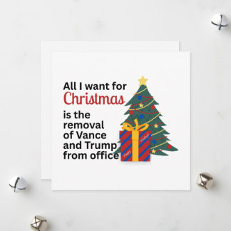 Impeach Remove Vance for Christmas Anti-Trump Gift Feiertagskarte