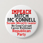 Impeach Senat Mc Connell Republikanisches Party Button (Vorderseite)