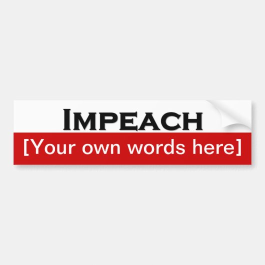 Impeach-Template Autoaufkleber (Vorne)
