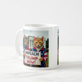 Impeach Trump Now Cat Kaffeetasse (Vorderseite Links)