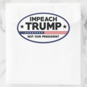 Impeach Trump Ovaler Aufkleber (Tasche)