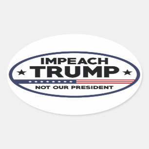 Impeach Trump Ovaler Aufkleber