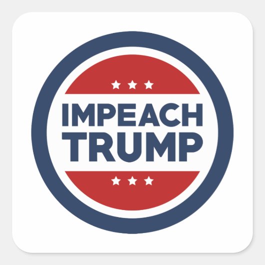 Impeach Trump Quadratischer Aufkleber (Vorderseite)