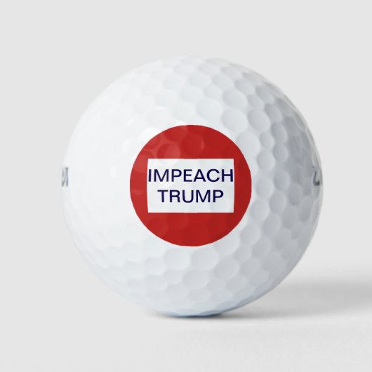 Impeach Trump Red und White Golfball (Vorderseite)