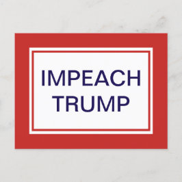 Impeach Trump Red und White Postkarte