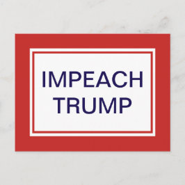 Impeach Trump Red und White Postkarte