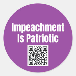 Impeachment ist patriotische Aufkleber-Set Runder Aufkleber