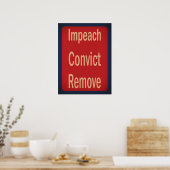 Impeachment Verurteilung Entfernung im Stil der 19 Poster (Küche)