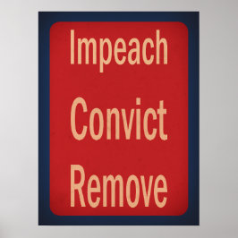 Impeachment Verurteilung Entfernung im Stil der 19 Poster