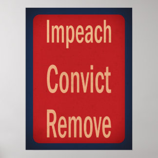 Impeachment Verurteilung Entfernung im Stil der 19 Poster