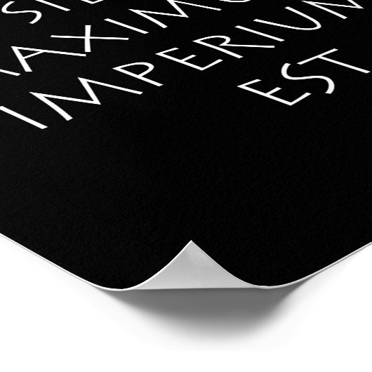 Imperare sibi maximum imperium est poster (Ecke)