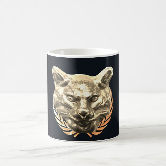 Imperator Cat – Vergoldete Katze Goldener Kater Kaffeetasse (Mittel)