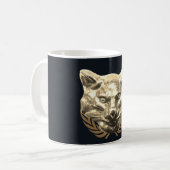 Imperator Cat – Vergoldete Katze Goldener Kater Kaffeetasse (Vorderseite Links)