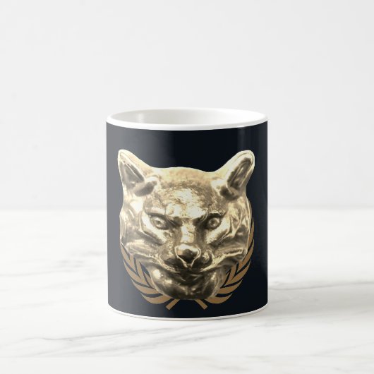 Imperator Cat – Vergoldete Katze Goldener Kater Kaffeetasse (Mittel)