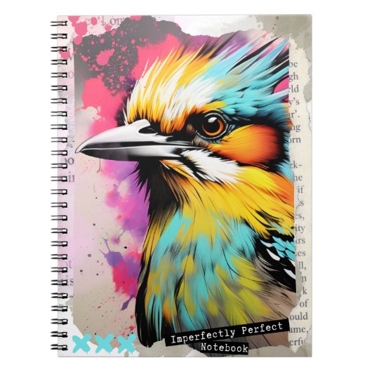 Imperfect notebook - Collage Bird Notizblock (Vorderseite)