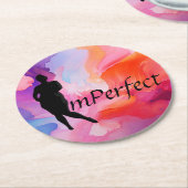 ImPerfect-Untersetzer Runder Pappuntersetzer (Angewinkelt)