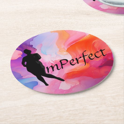 ImPerfect-Untersetzer Runder Pappuntersetzer (Angewinkelt)